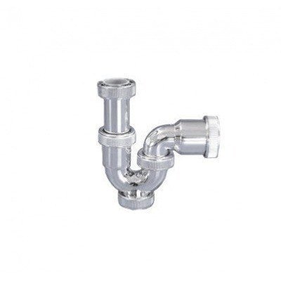 SIFÓN CURVO CROMADO MINIVOLUMEN Ø1 1/4X1 1/2