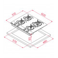 Placa de gas butano Teka GBC 64000 KBB, 4 zonas, Cristal Gas, 7300W, ref. 112580005, cristal negro - imagen 11