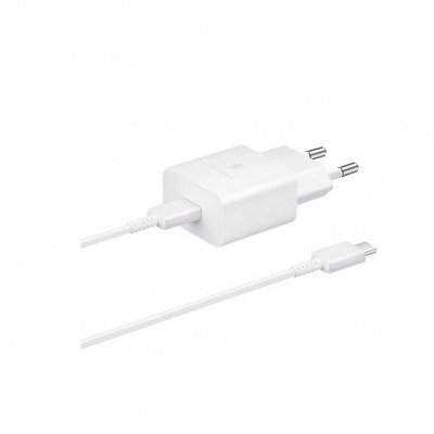 Cargador samsung ep - t1510xwegeu usb - c 15w + cable usb - c blanco