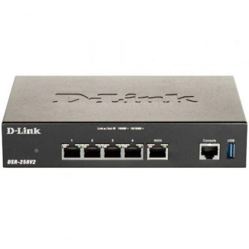 Router VPN D-Link DSR-250V2/ 5 puertos Gigabit