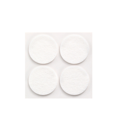 Pack 4 fieltros blancos sinteticos adhesivos ø38mm plasfix inofix