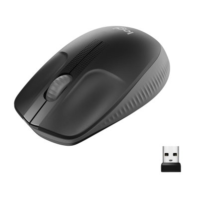 RATON OPTICO LOGITECH M190 WIRELESS FULL-SIZE GRIS