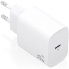 Cargador de Pared GaN Aisens A110-0950/ 1xUSB Tipo-C/ 30W/ Blanco