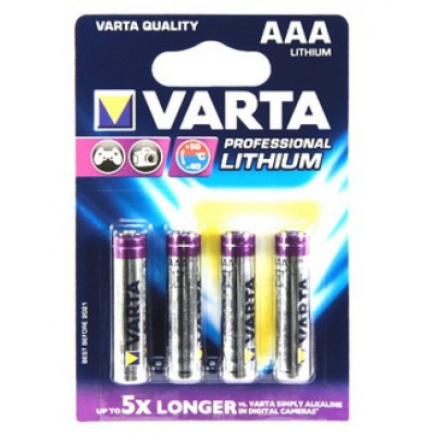 4x AAA Lithium Batería de un solo uso Litio