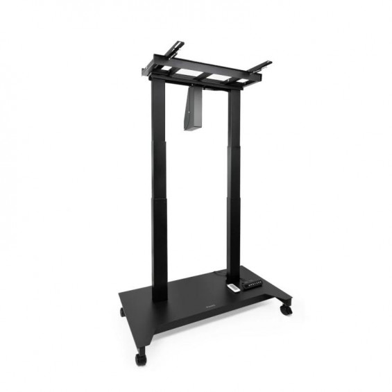 Carro TV motorizado con ruedas TooQ FSM03-B UROS, 52-84 pulgadas, hasta 100 kg, VESA 600 x 500 mm, incl. hasta 90°, altura eléctrica, negro - imagen 2