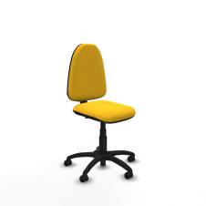 Piqueras y Crespo A?na CP similpiel amarillo sin brazos base poliamida ruedas engomadas 50mm