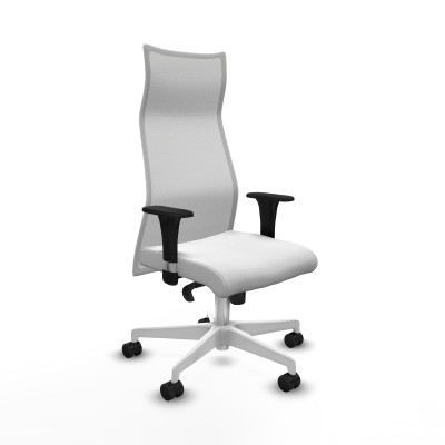 Albacete malla sincro malla blanca bali blanco brazos 1D base blanca ruedas 65 mm nailon