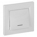 PULSADOR LUMINOSO MONOBLOCK ASFORA BLANCO
