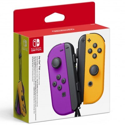 Accesorio nintendo switch - mando joy - con morado neon - naranja
