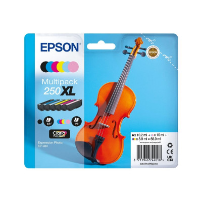 Epson 250XL Pack de 6 Cartuchos de Tinta Originales - C13T16P84010