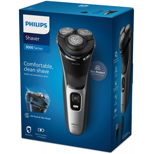 Afeitadora Philips Shaver Series 3000 S3143/00/ con Batería / 2 Accesorios