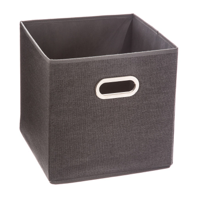 Caja organizadora color gris oscuro para estanteria 31 x 31 cm