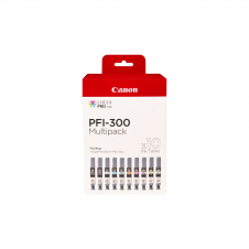 Canon PFI-300 cartucho de tinta 10 pieza(s) Original Negro, Azul, Cian, Gris, Magenta, Foto negro, Foto magenta, Rojo, Amarillo