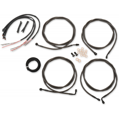 Kit completo líneas de freno/cables de manillar Midnight trenzados LA CHOPPERS LA-8054KT2-13M