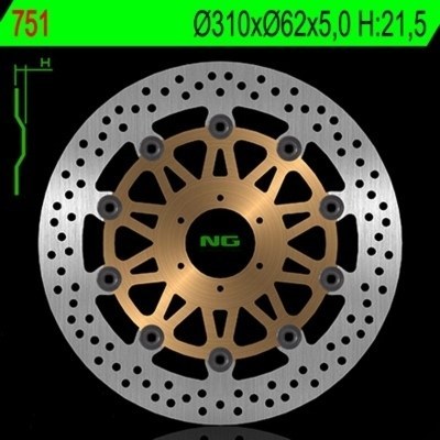 Disco de freno NG 751 Ø310 x Ø62 x 5 751