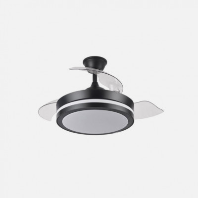 Ventilador Dc Esparta Peque 44w 5182lm Negro 72d 3asp 3000-4000-6000k Remoto+temporizador+memoria