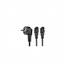 StarTech.com PXT101YEU2M Cable de 2m de alimentación para ordenadores Schuko CEE7 a 2x C13 en Y - Cable de Alimentación Tipo Europeo