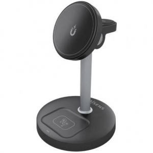 Cargador inalámbrico Aisens USBC 15W 3 en 1, negro