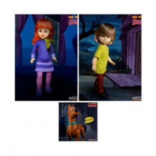 Set 6 figuras mezco toyz scooby - doo & mystery living dead dolls daphne - shaggy 25cm