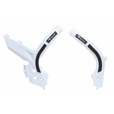 RACETECH Bi-material Frame Guard White/Black R-PRTKTMBNNR2