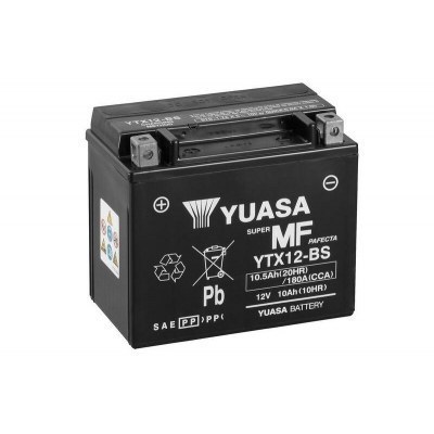 Yuasa battery YTX12-BS Combipack (con electrolito) YTX12-BS