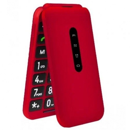 Teléfono Móvil Telefunken S740 para Personas Mayores/ Rojo