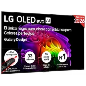 Televisor OLED evo LG OLED55G68LW, G6, 55 pulgadas, 4K, 165 Hz, Smart TV webOS, negro