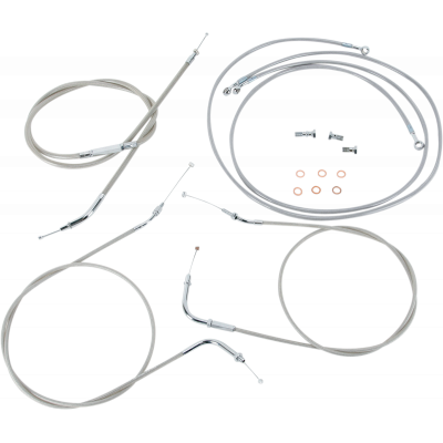 Kit líneas/cables en acero inox. para manillar BARON BA-8021KT-18