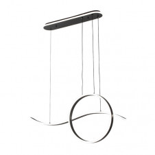 Colgante Style Negro 205w 3000-4000-6000k 17940lm C/luz Ambiente Remoto Y Reg.intensidad Regx100x15cm