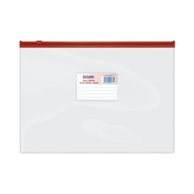 DOSSIER SOBRE DOHE ZIP Fº APAIS. PVC ROJ - Pack de 24 unidades