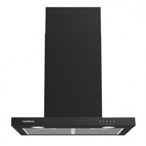 Campana decorativa de pared horizontal Corbero VOSTOK660B, t-invertida, 60 cm, 648 m3/h, clase A, 3 velocidades, 71dB, filtro aluminio, 2 luces LED, negro