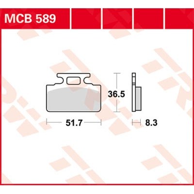 Pastillas de freno metal sinterizado SV TRW MCB589