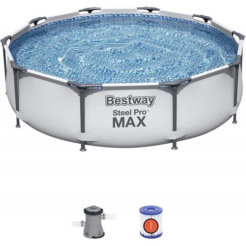 Bestway 56416 - piscina desmontable tubular steel pro max 366x76 cm depuradora de cartucho 1.249 litros - hora