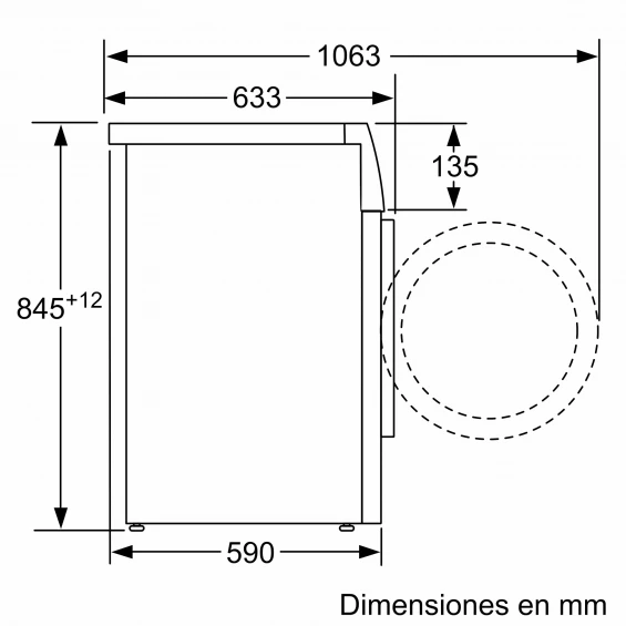 Lavadora Balay 3TS285B, 8 kg, 1400 rpm, clase A, blanco - imagen 7