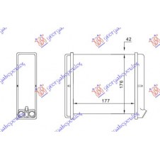 HEATER RADIATOR (M) +/-AC (177x176) VALEO TYPE