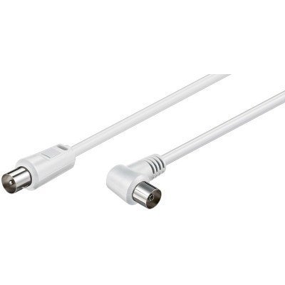 Cable Antena TV Macho-Hembra 1,5mts Acodado