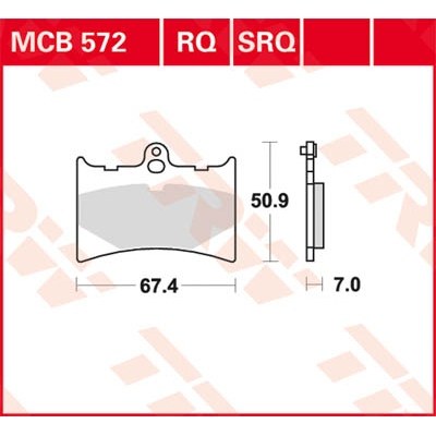 Pastillas de freno metal sinterizado SV TRW MCB572