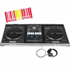 Flight case Rane® TWELVE + SEVNTY TWO Plata (Ruedas).
