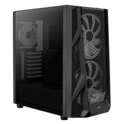 CAJA SEMITORRE AEROCOOL AIRHAWK DÚO BLACK - 2*USB 3.0 - AUDIO/MICROFONO HD - ADMITE GPU HASTA 358MM - EATX / ATX / MICRO ATX / MINI ITX