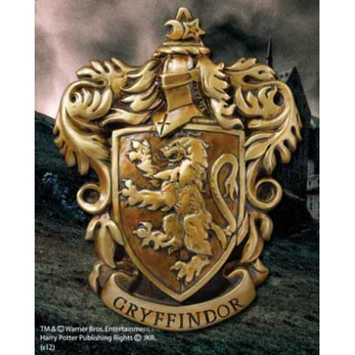 Escudo de pared the noble collection harry potter casa gryffindor resina 20 x 28 cm