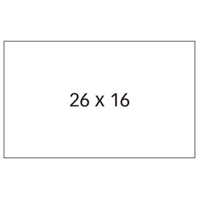 Apli Pack de 6 Rollos de 1000 Etiquetas Blancas para Maquinas Etiquetadoras de Precios de 2 Lineas - Tamaño 26 x 16mm - Adhesivo Permanente - Cantos Rectos - Compatible con Modelos de Apli 101419 y 10