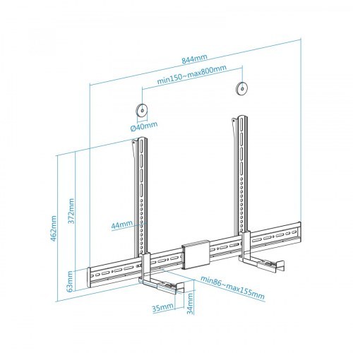 Tooq Soporte Para Barra De Sonido Universal