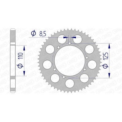 Corona AFAM aluminio 60104 - Paso 428 60104-56