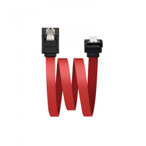 Nanocable CABLE SATA DATOS ACODADO CON ANCLAJES, 0.5 M