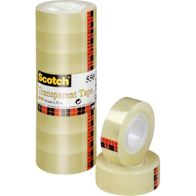 Scotch Pack de 8 Cintas Adhesivas - 19mm x 33m - Color Transparente