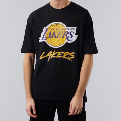 Camiseta NEW ERA NBA SCRIPT MESH TEE LOSLAK BLKTRP 60284737 Negro