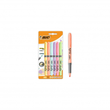 BIC 992561 marcador 6 pieza(s) Punta de cincel Azul claro, Verde claro, Naranja claro, Rosa claro, Violeta, Amarillo