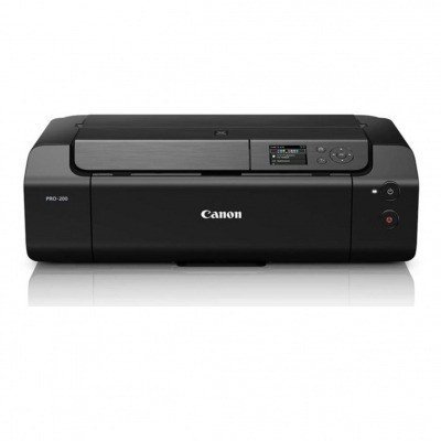 Impresora canon pixma pro - 200 inyeccion color a3 - red - wifi - sin bordes - 8 tintas - lcd 3pulgadas