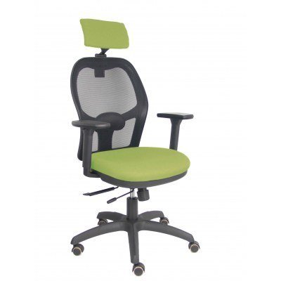 Silla Jorquera traslack malla negra asiento bali verde oliva brazos 3D cabecero regulable