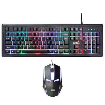 Teclado Espa?ol USB Cable PC Kit Teclado Gaming + Raton (Iluminaci?n) COOL Florida